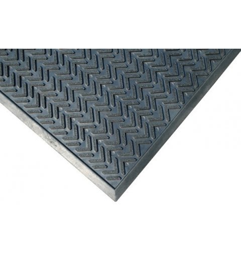 Rubber doormat herringbone pattern