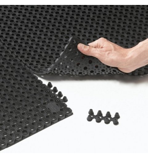 Rubber mat Oct O Flex honeycomb honeycomb connectors for mat