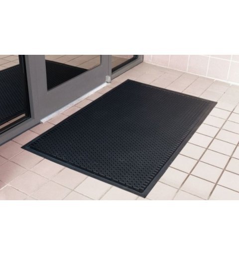 Rubber mat Soil guard doormat black scrape 90 cm x 150 cm