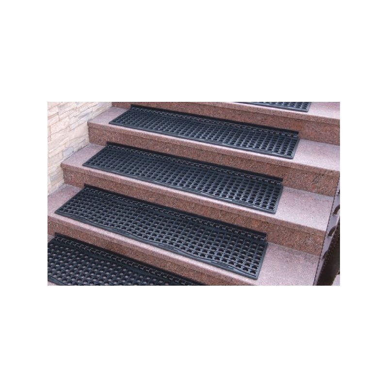 Antirutschmatte Frost für Treppen und Stufen 105x29 cm schwarzer Gummi