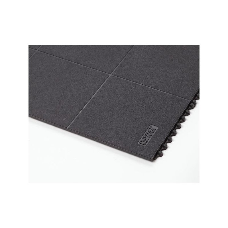 Anti slip anti fatique ergonomic mat Cushion Ease Solid modular black
