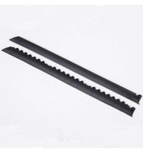 Anti slip anti fatique ergonomic mat Cushion Ease Solid modular black ramp lines