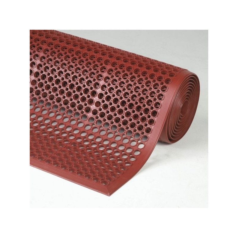 Mat for gastronomy and industry Sanitop Red anti-slip