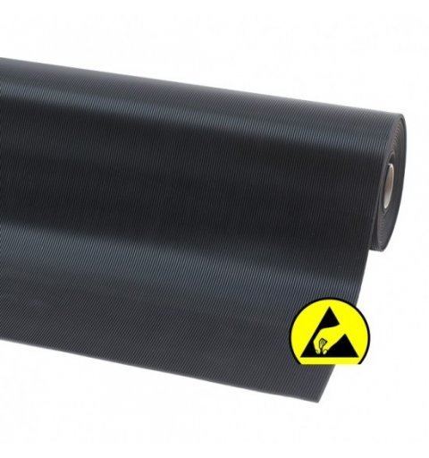ESD elektrostatische mat 3 mm Rib n Roll fijne streep anti-slip