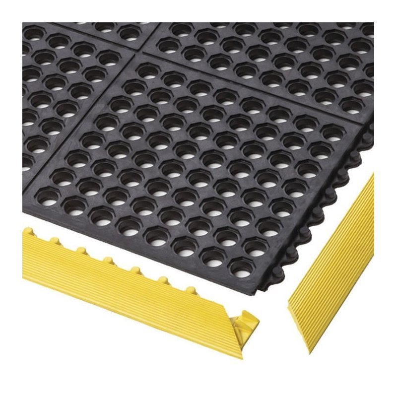 Anti-fatigue mat Cushion Ease modular rubber black color
