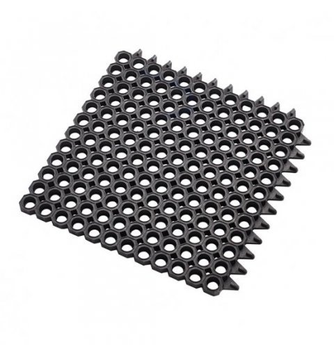 Master Flex D23 rubberen mat, modulaire wisser 50x50 cm h 23 mm