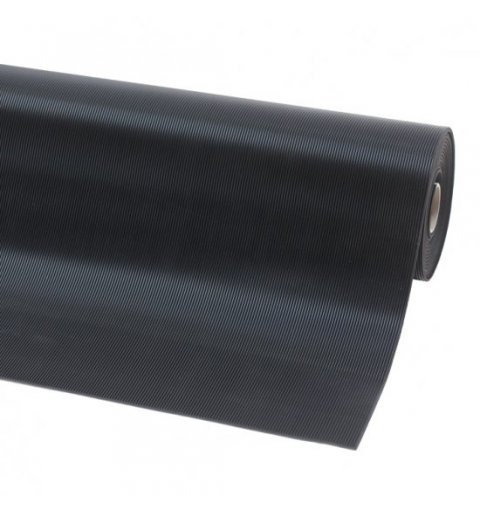 Mata gumowa antyposżligowa na stół warsztatowy czarna szeroki ryfel Rib n Roll 3 mm