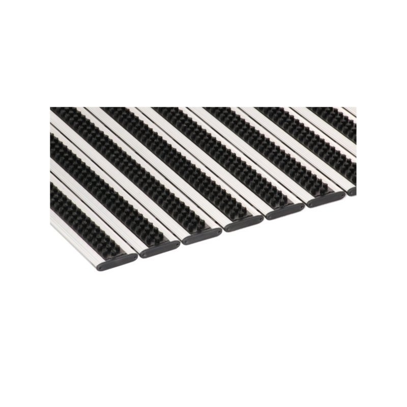 Milano Aluminium-Fußmatte mit einer Bürste mit einer Höhe von 12 mm
