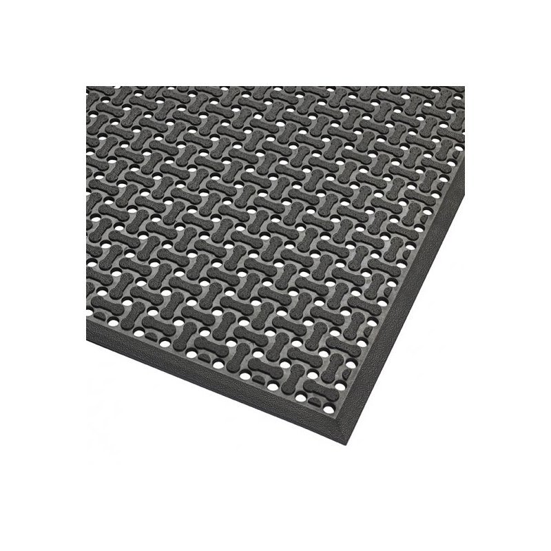 Rubber mat non-slip for the Superflow nitrile industry black