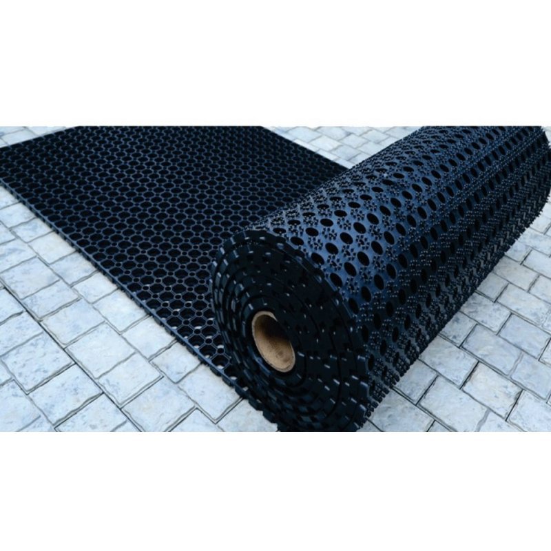 Rubber mat roll with honeycomb Domino h 16 mm