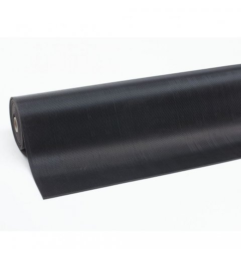 Mata gumowa ryflowana czarna na stół warsztatowy wąski ryfel 6 mm Rib n Roll prążek 751C0036BL