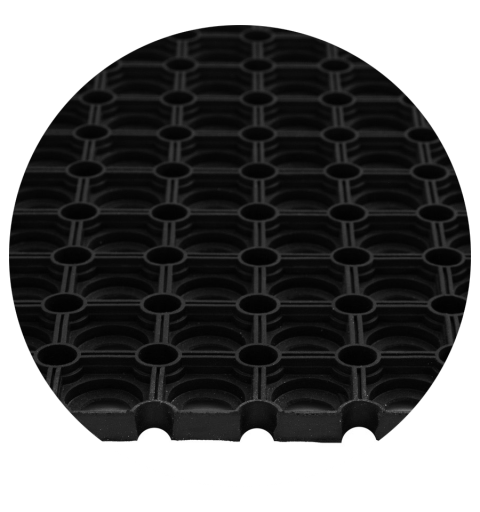 Domino rubberen kofferbakmat, zwarte opengewerkte mat
