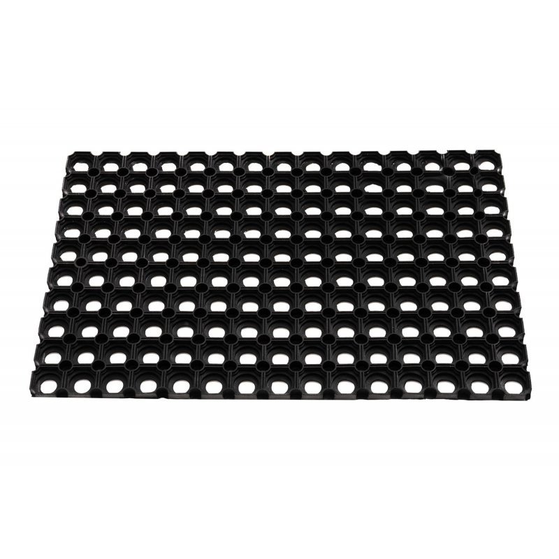 Domino Gummischuh Fußmatte, schwarze durchbrochene Matte