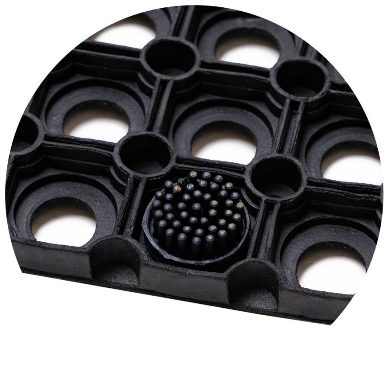 Domino rubber doormat brushes 10 pieces black