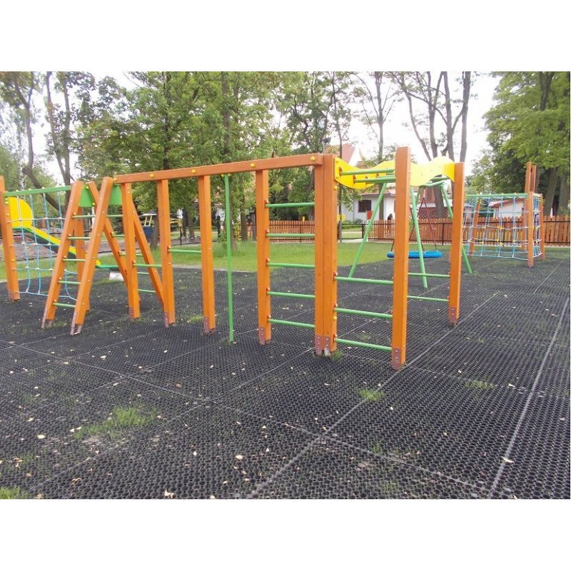 Overgrowth mat for playgrounds 100x150 cm black certificate hic 300 cm