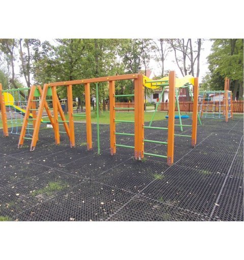 Overgrowth mat for playgrounds 100x150 cm black certificate hic 300 cm