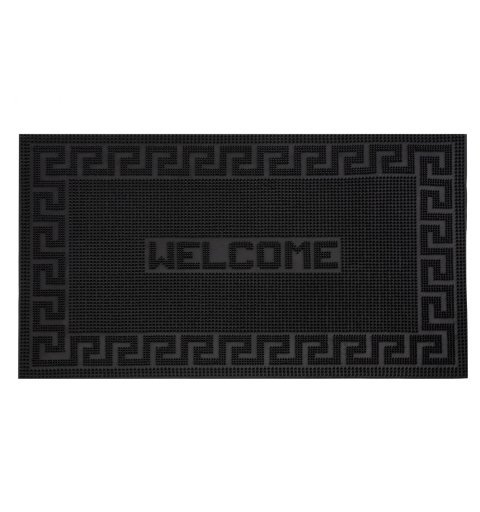 Mischen Sie Mat Gummi Fußmatte mit dem Wort Welcome 40x60 cm schwarz