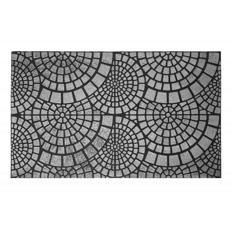 Rubber shoe mat Lubiana patterns 45x75 cm silver copper