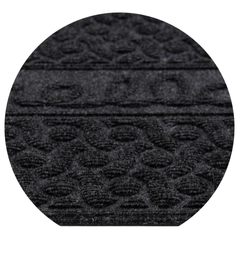 Wycieraczka tekstylna Luxemburg napis hello 40x60 cm kolor szary ciemny antracytowy 137-003 ean  5902211137306