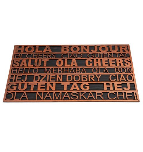 Shoe doormat rubber lettering Good morning Hola 45x75 cm 2 colours