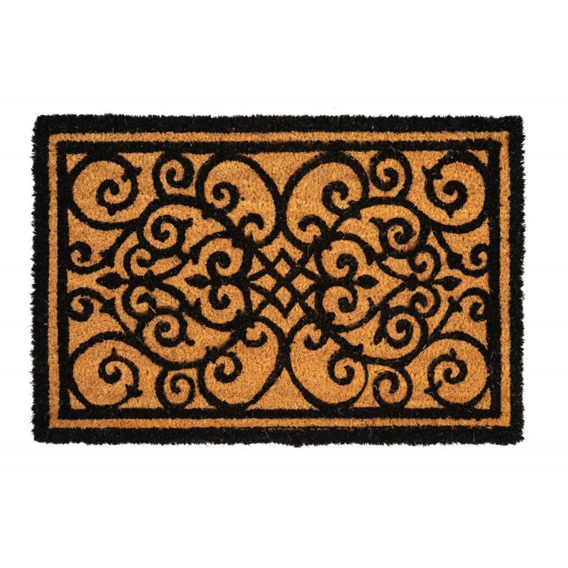 Doormat brown black patterned coconut Natural 40x60cm