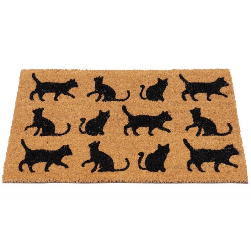 Coir doormat cats cats 40x60 cm Couleur natural