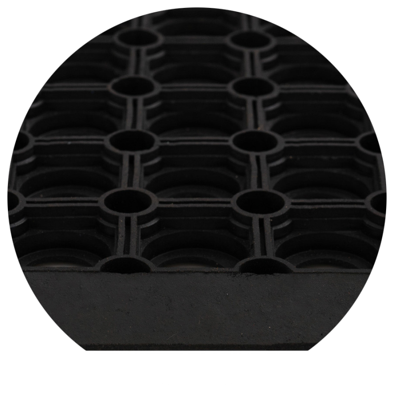 Mattenauflage für Dominotreppe 25x75 cm, schwarz, rutschfest