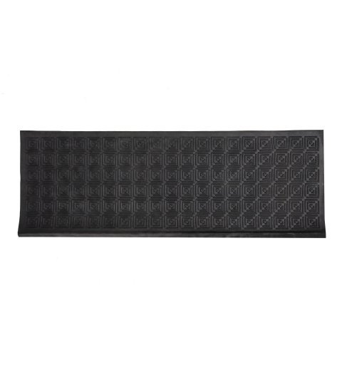 Stair mat overlay checkerboard 25x75 cm black