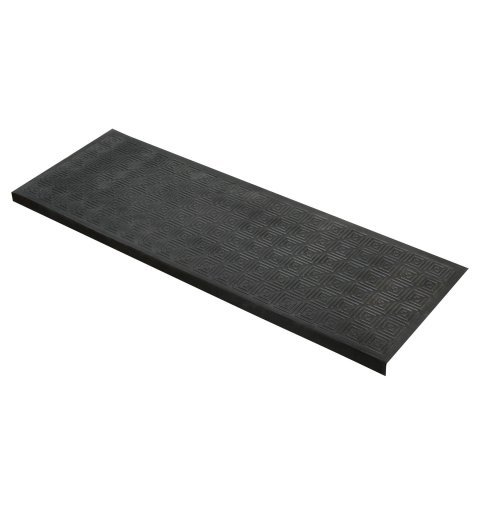 Stair mat overlay checkerboard 25x75 cm black