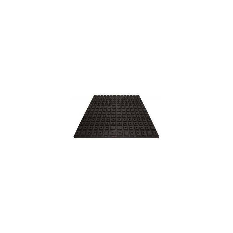 rubber playground mat board 100x100 cm 42 mm Antishock black color