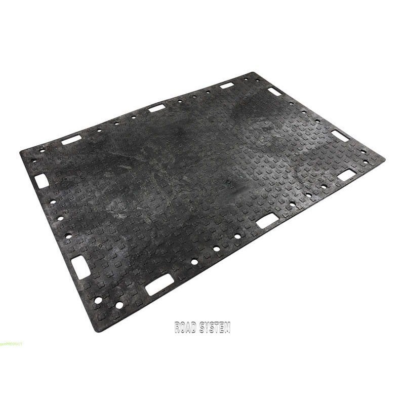 Road plate 120x180 cm h 2 cm black road mat for 45 tons