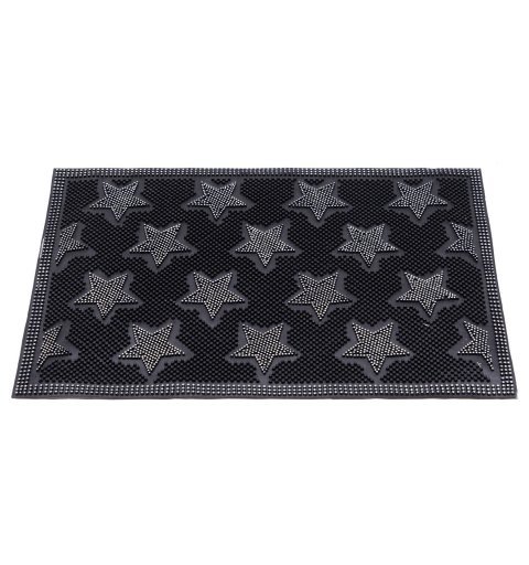 Eingang Gummi Fußmatte Duocolor silberne Sterne 40x60 cm