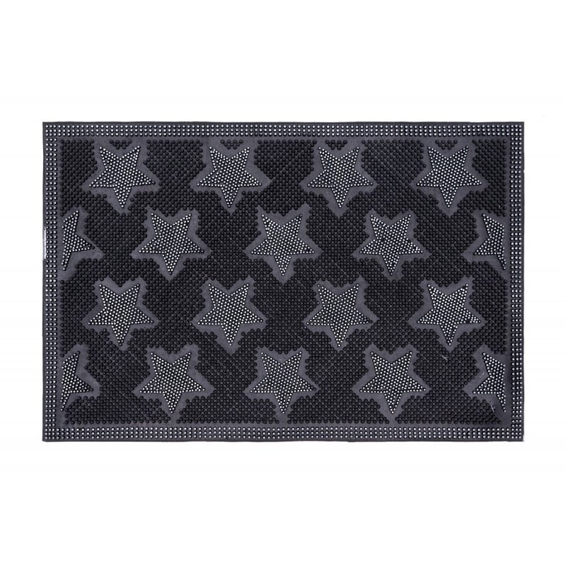 Eingang Gummi Fußmatte Duocolor silberne Sterne 40x60 cm
