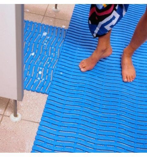 Mata basenowa antypoślizgowa Soft Step higieniczna niebieska