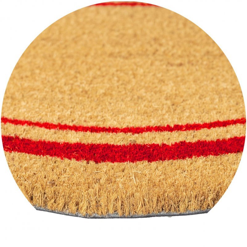 wycieraczka kokosowa wejściowa Couleur natural pólkole czerwone 45x75 cm
