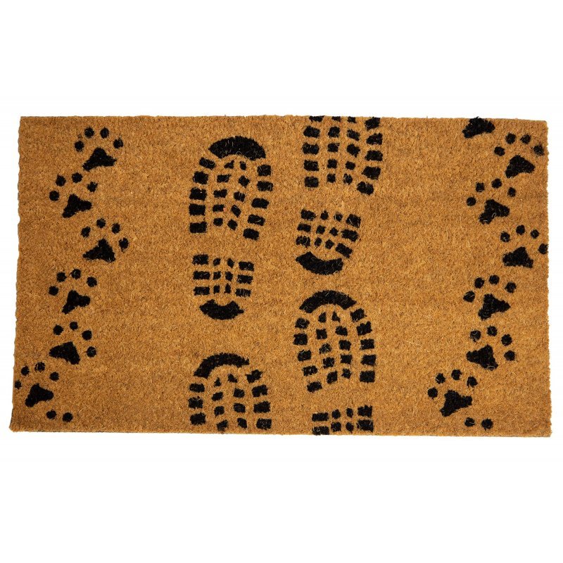 Coir doormat shoe marks natural 40x60 cm brown