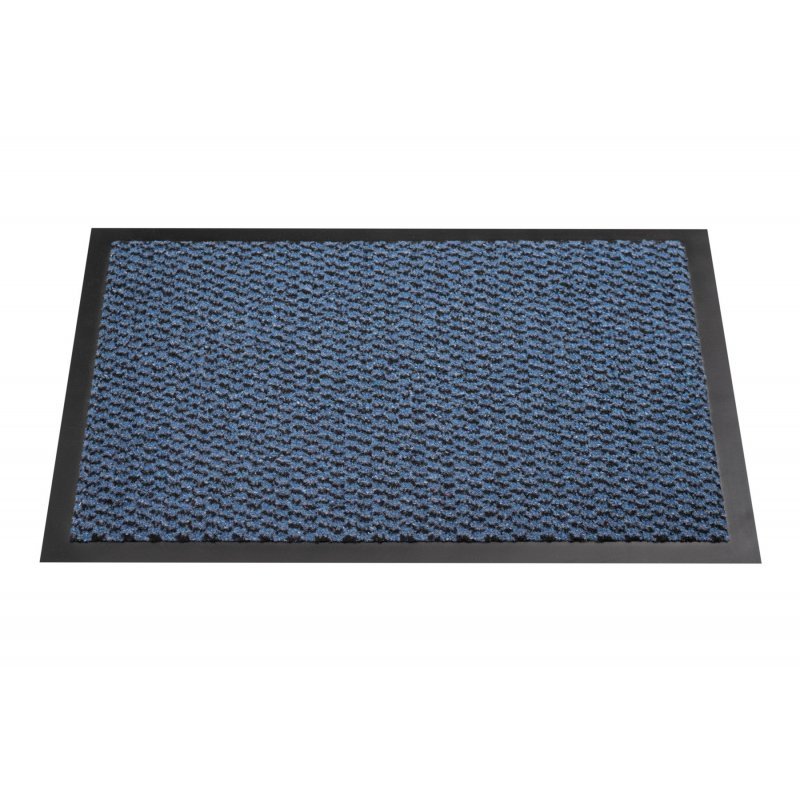 Milano mata tekstylna wejściowa 100% PP/PCV  90x120 cm niebieski czarny