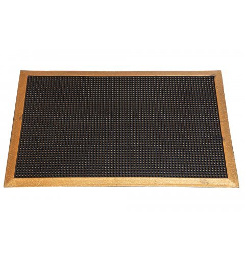 Spike rubberen deurmat met frame Pinmat goud 40x60 60x90 cm