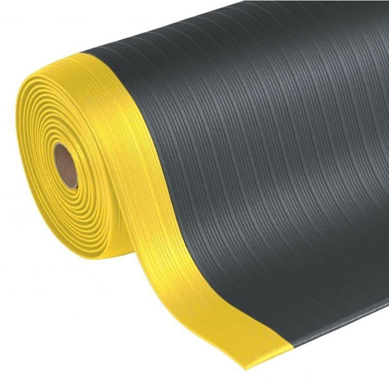 Airug ergonomic anti-fatigue mat black yellow lines color