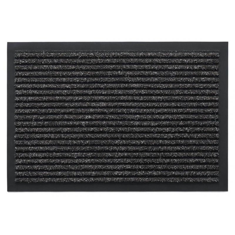 Doormat rubberized textile Entrada stripes quality charocal antracite