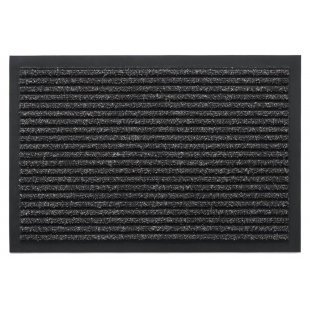 Doormat rubberized textile Entrada stripes quality charocal antracite