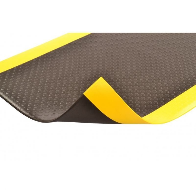 Anti-fatigue mat Bubble Sof Tred vinyl foam custom sizes black yellow