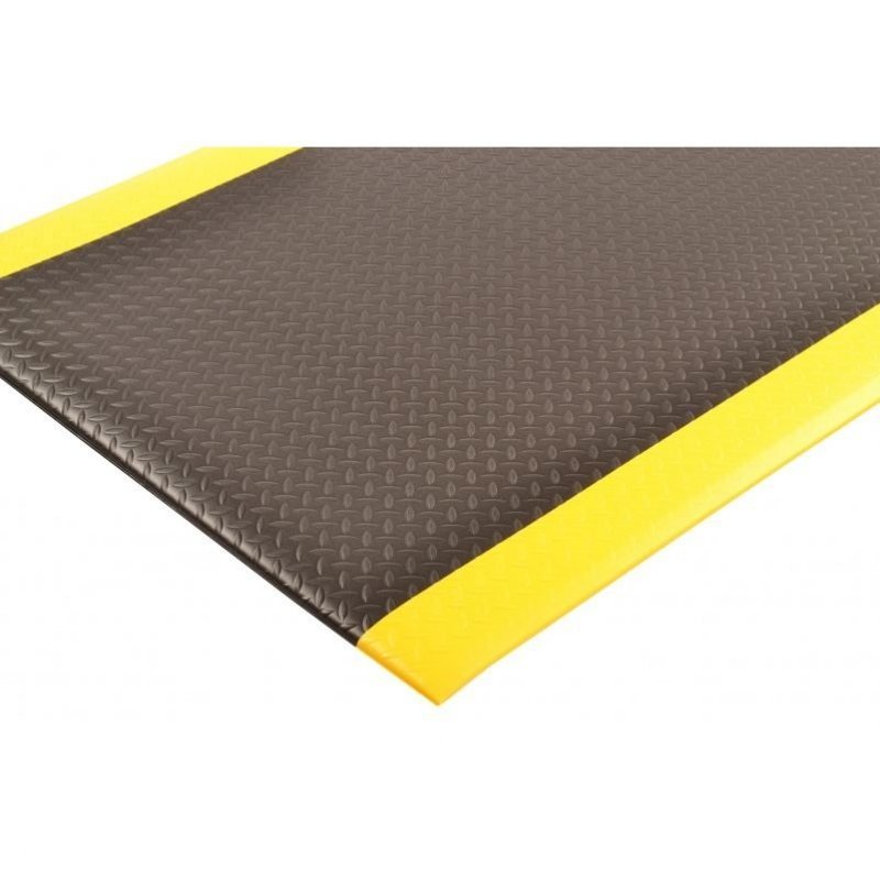 Anti-fatigue mat Diamond sof tred custom size black yellow