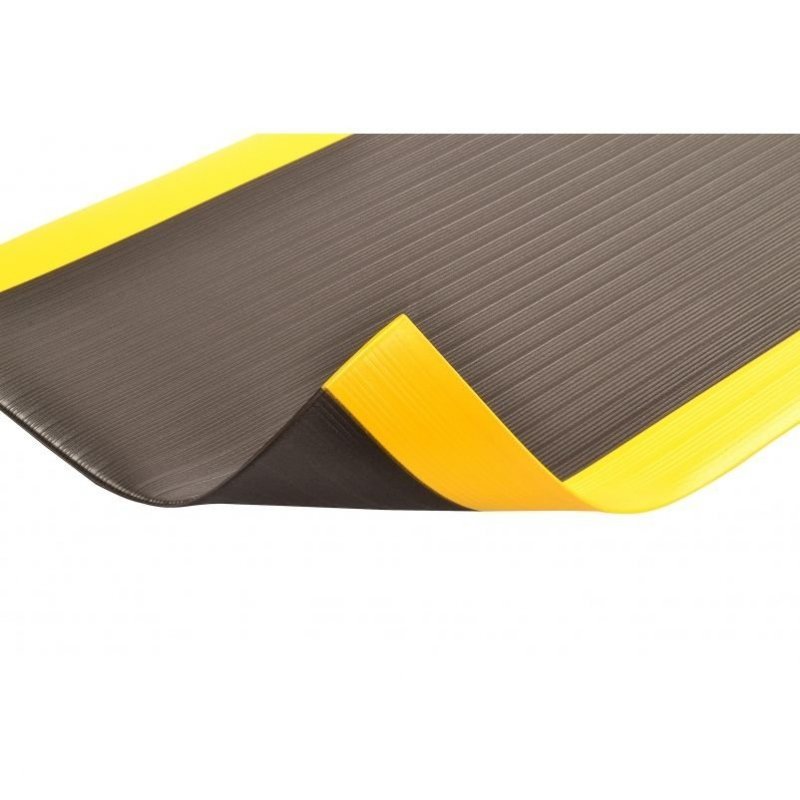 Mata Airug Plus antyzmęczeniowa ergonomiczna bhp czarna zółte brzegi spód zdjęcie