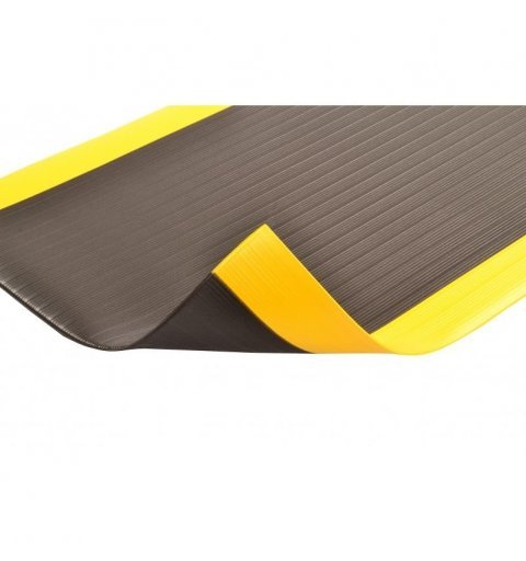 Mata Airug Plus antyzmęczeniowa ergonomiczna bhp czarna zółte brzegi spód zdjęcie
