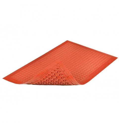 Anti-fatigue non-slip mat Skystep red for gastronomy