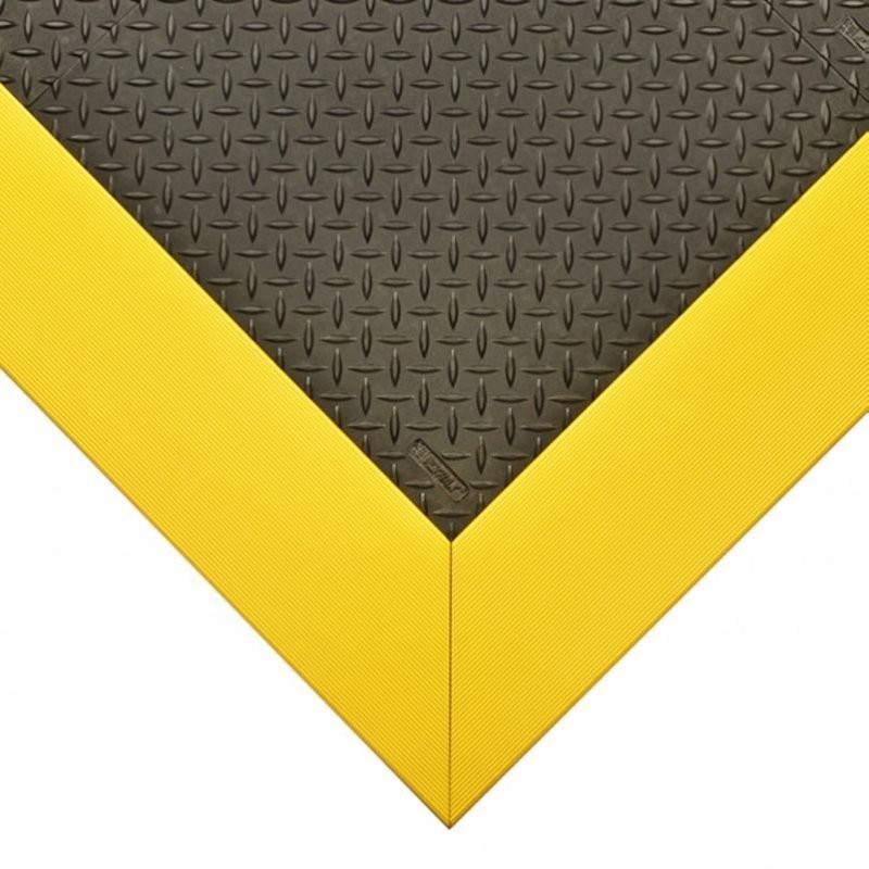Anti-slip mat De Flex 570 45x45x1.9 cm black eronomic yellow ramp