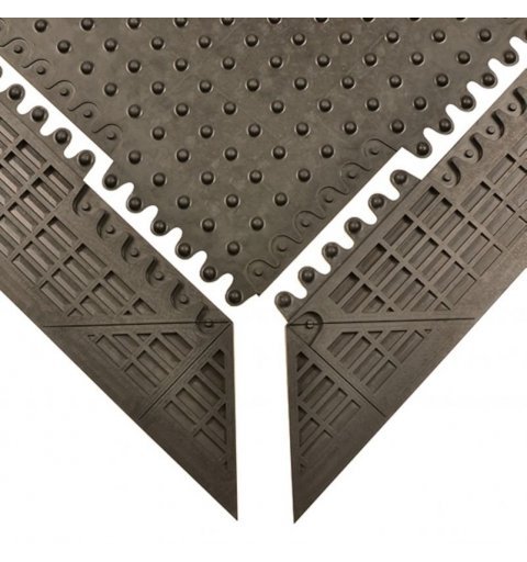 ESD antistatische antislip mat De-Flex 45x45x1,9 cm black
