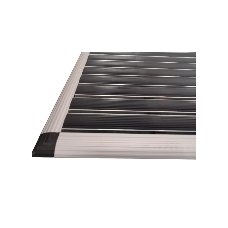 Aluminium doormat rubber rift Elegant 49x80 cm h 14 mm