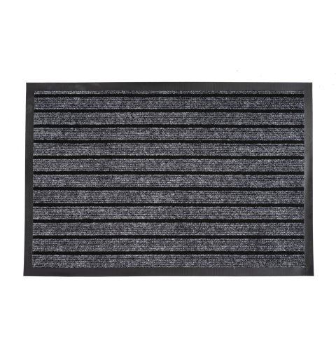 Graphite textile doormat entrance mat 2 sizes and colours grey